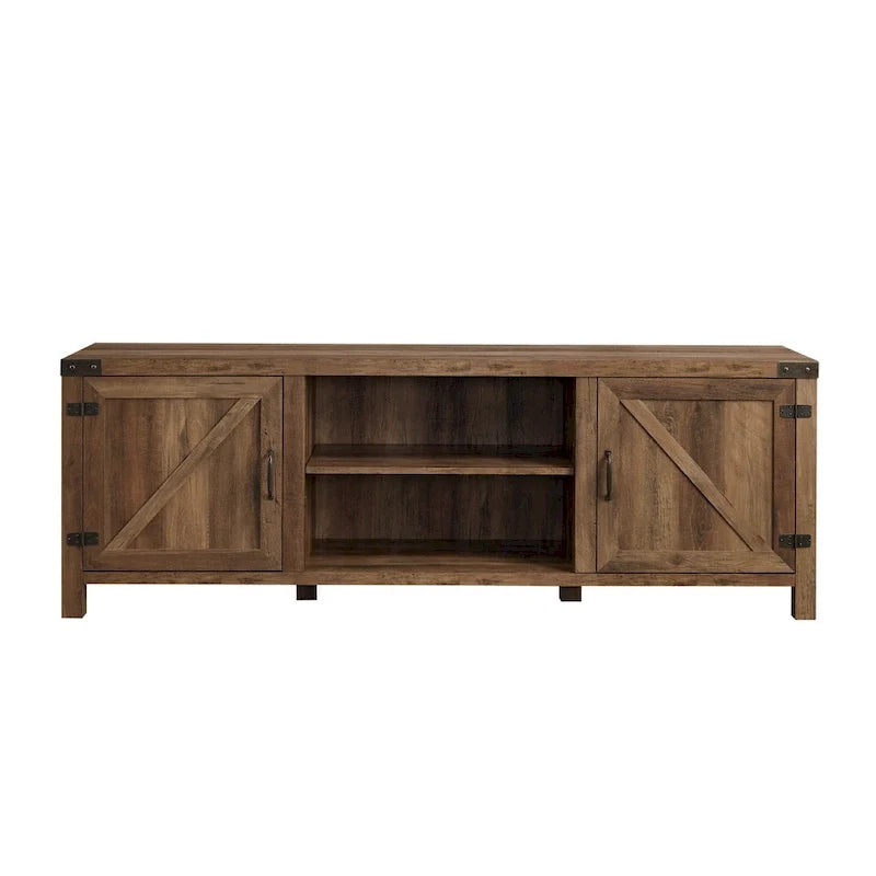 70-calowa szafka RTV z drzwiami typu barn door