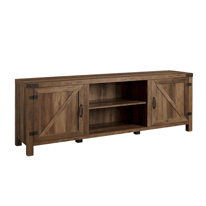 70-calowa szafka RTV z drzwiami typu barn door