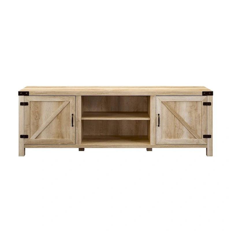 70-calowa szafka RTV z drzwiami typu barn door