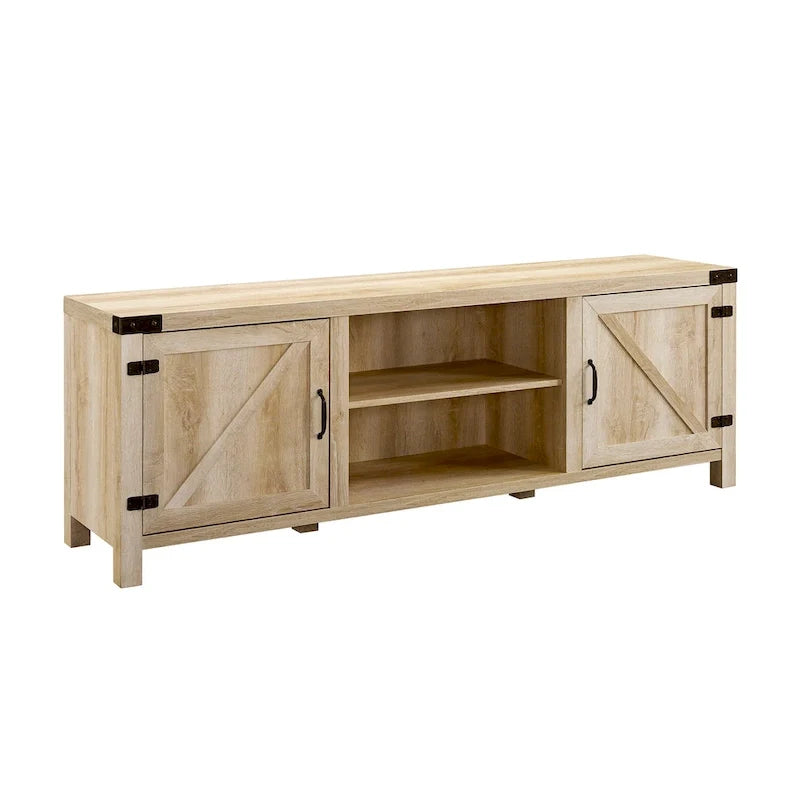 70-calowa szafka RTV z drzwiami typu barn door