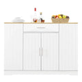 Isola contenitore da cucina da 53 pollici con cassetti e pattumiera integrata, design moderno in stile rustico per cucina e sala da pranzo.