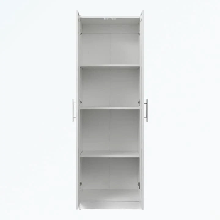 High Wardrobe with 2 Doors and 3 Partitions