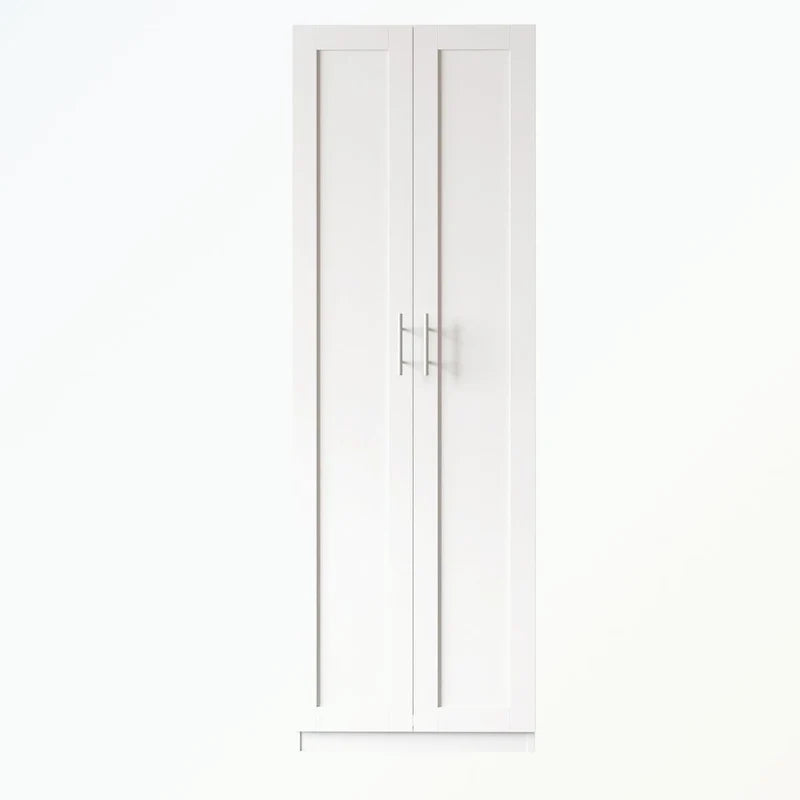 High Wardrobe with 2 Doors and 3 Partitions