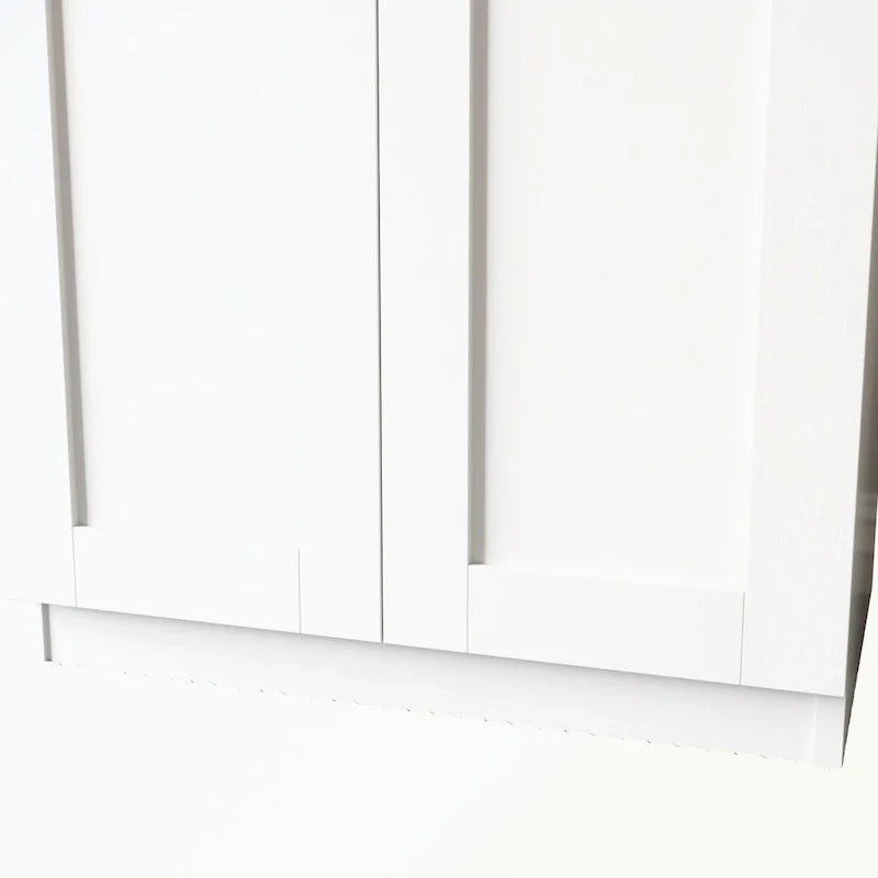 High Wardrobe with 2 Doors and 3 Partitions