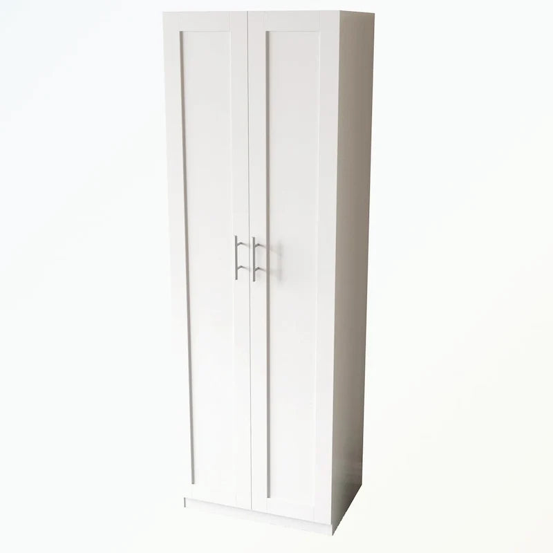 High Wardrobe with 2 Doors and 3 Partitions