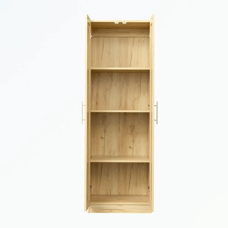 High Wardrobe with 2 Doors and 3 Partitions