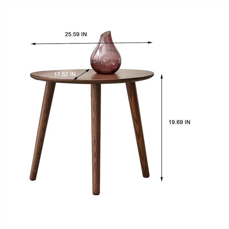 Tavolino basso con piano in legno massello di quercia al 100%