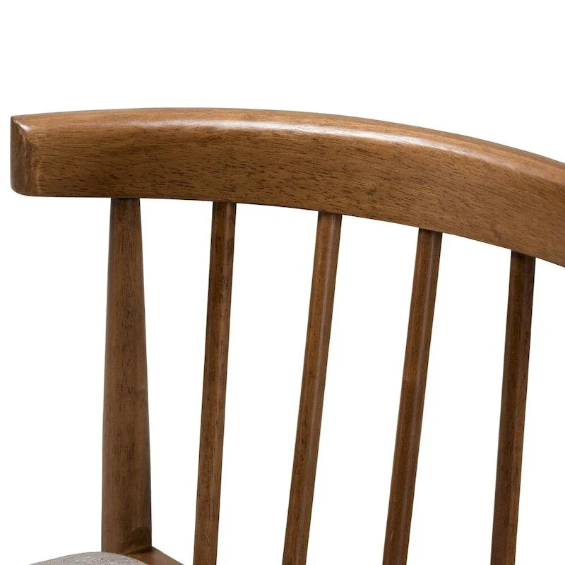 Set di sedie da pranzo in tessuto beige stile metà secolo