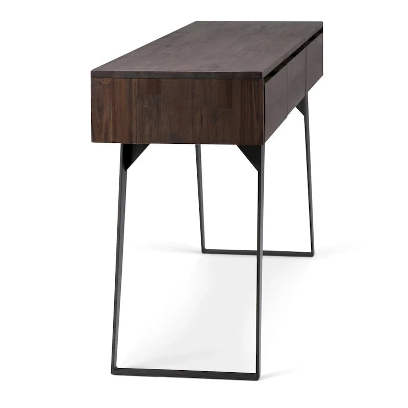 Nowoczesny industrialny stolik konsolowy do sofy o szerokości 60 cali - 60 W x 16 D x 30 H