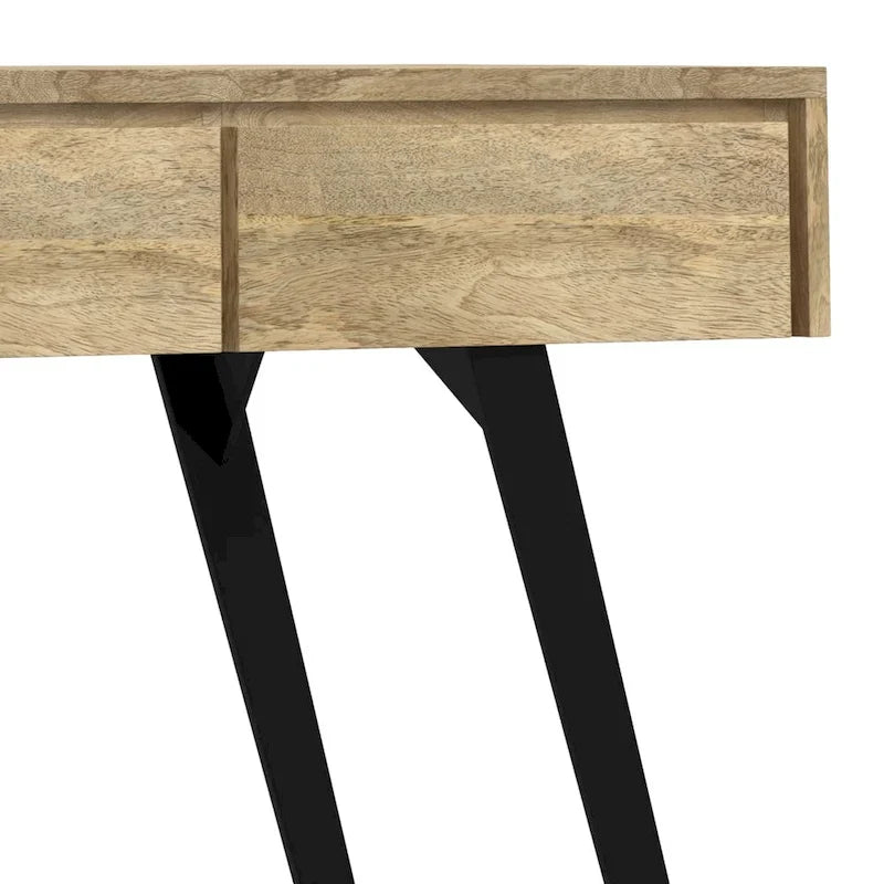 Nowoczesny industrialny stolik konsolowy do sofy o szerokości 60 cali - 60 W x 16 D x 30 H