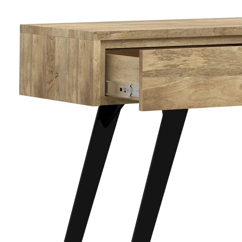 Nowoczesny industrialny stolik konsolowy do sofy o szerokości 60 cali - 60 W x 16 D x 30 H