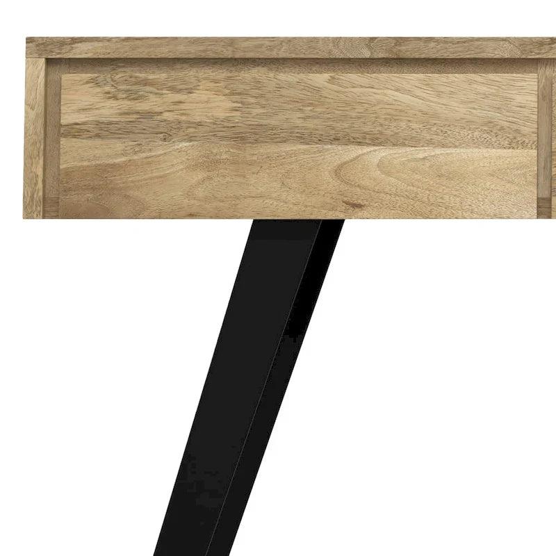 Nowoczesny industrialny stolik konsolowy do sofy o szerokości 60 cali - 60 W x 16 D x 30 H