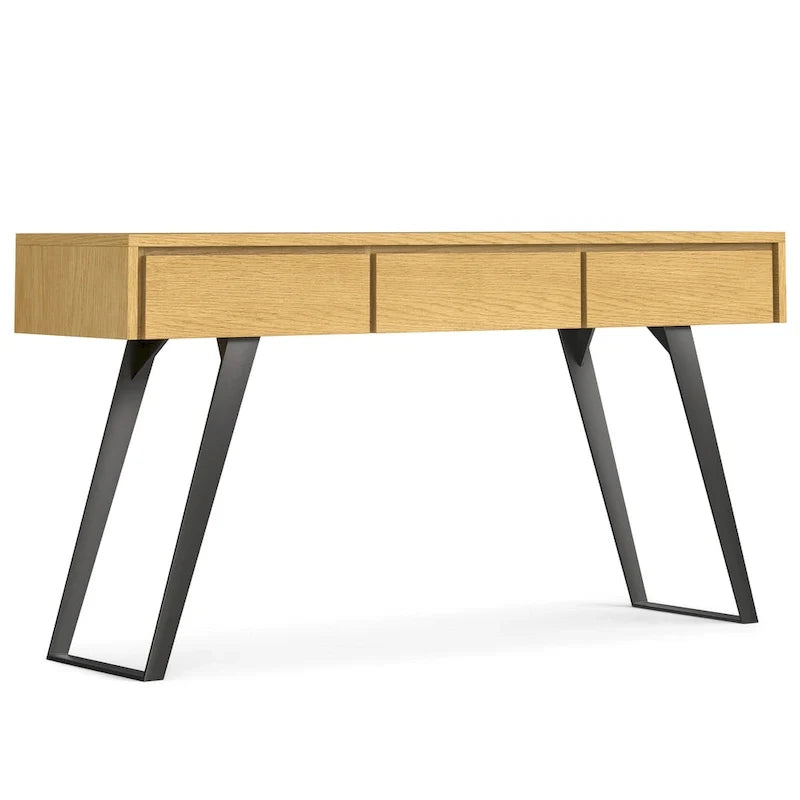 Nowoczesny industrialny stolik konsolowy do sofy o szerokości 60 cali - 60 W x 16 D x 30 H