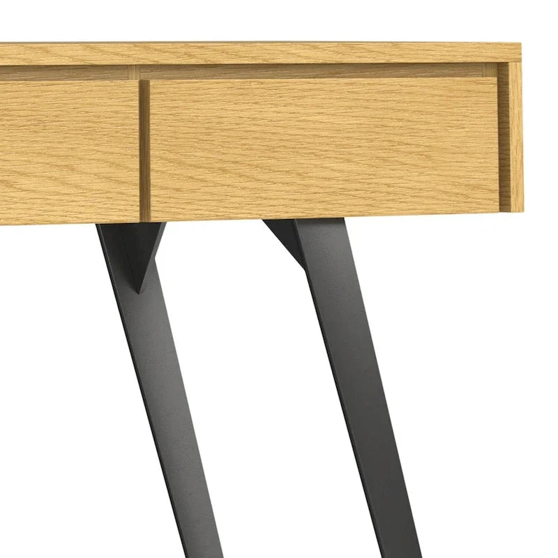 Nowoczesny industrialny stolik konsolowy do sofy o szerokości 60 cali - 60 W x 16 D x 30 H