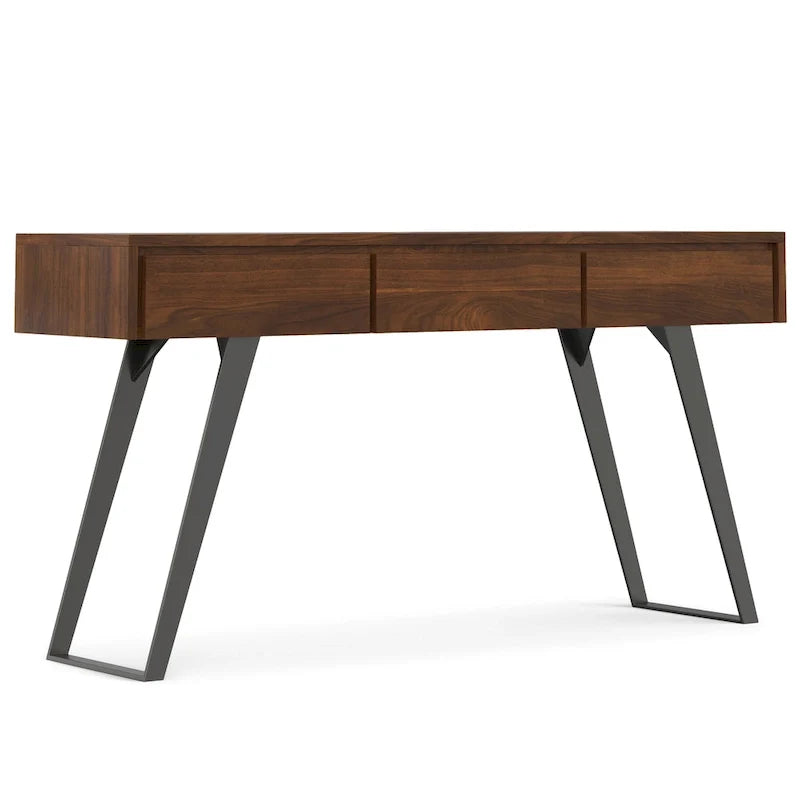 Nowoczesny industrialny stolik konsolowy do sofy o szerokości 60 cali - 60 W x 16 D x 30 H