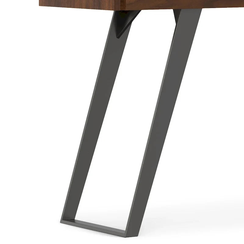 Nowoczesny industrialny stolik konsolowy do sofy o szerokości 60 cali - 60 W x 16 D x 30 H