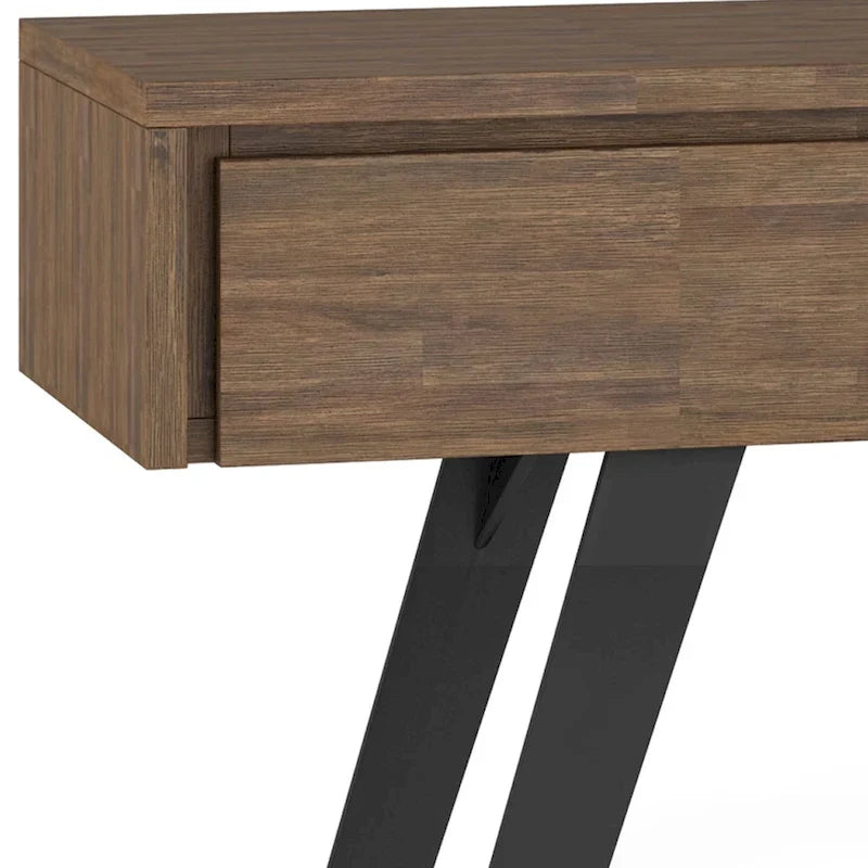 Nowoczesny industrialny stolik konsolowy do sofy o szerokości 60 cali - 60 W x 16 D x 30 H