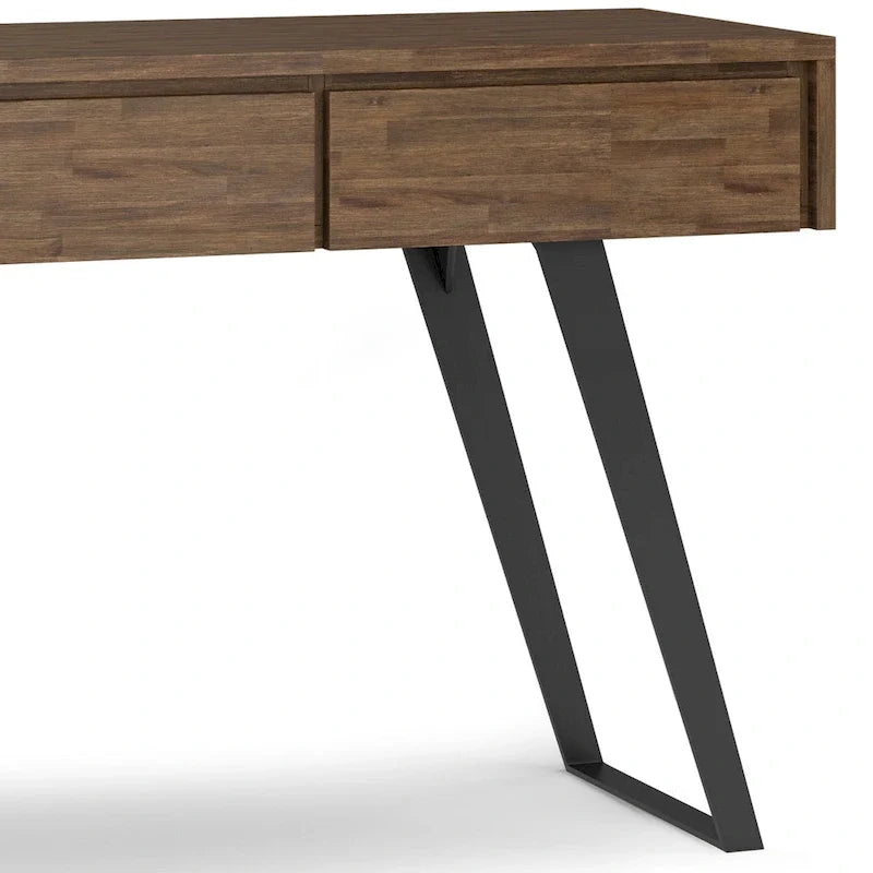 Nowoczesny industrialny stolik konsolowy do sofy o szerokości 60 cali - 60 W x 16 D x 30 H
