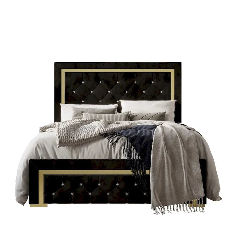Letto con testiera a pannelli