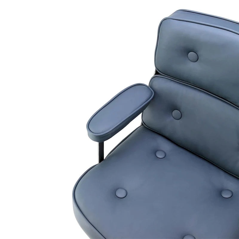 Sedia da ufficio ergonomica in pelle per hall, con supporto lombare e altezza regolabili