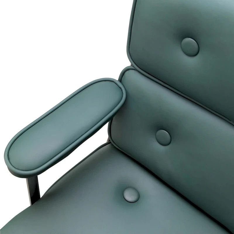 Sedia da ufficio ergonomica in pelle per hall, con supporto lombare e altezza regolabili