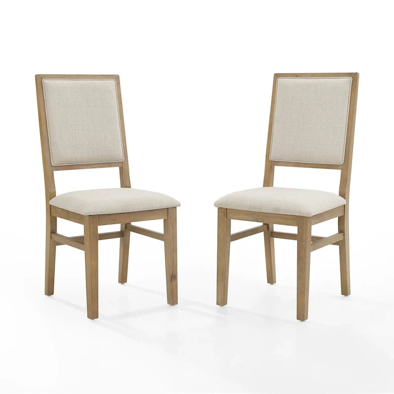 Zestaw 2 tapicerowanych krzeseł z oparciem - 18.25 W x 21 D x 39.88 H