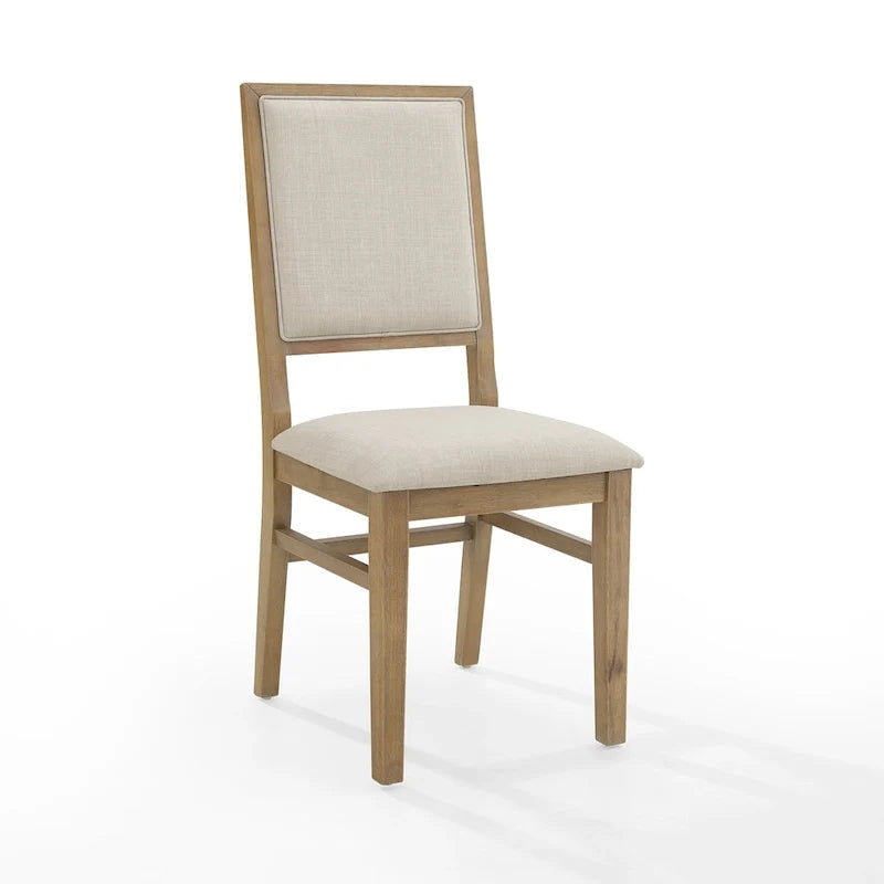 Zestaw 2 tapicerowanych krzeseł z oparciem - 18.25 W x 21 D x 39.88 H
