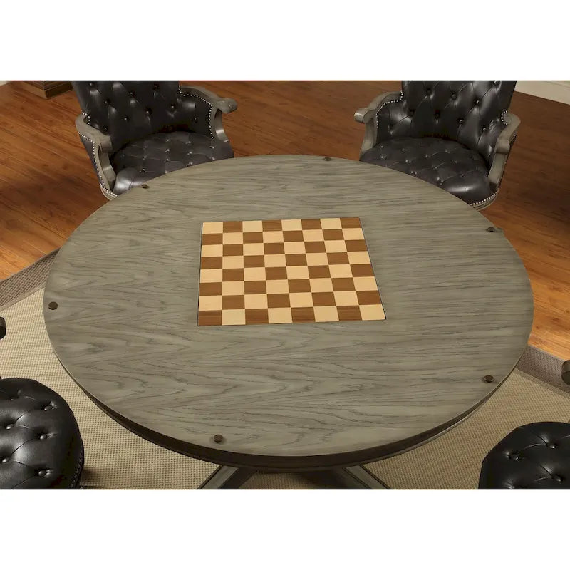 Traditional-Style Grey Solid Wood Game Table