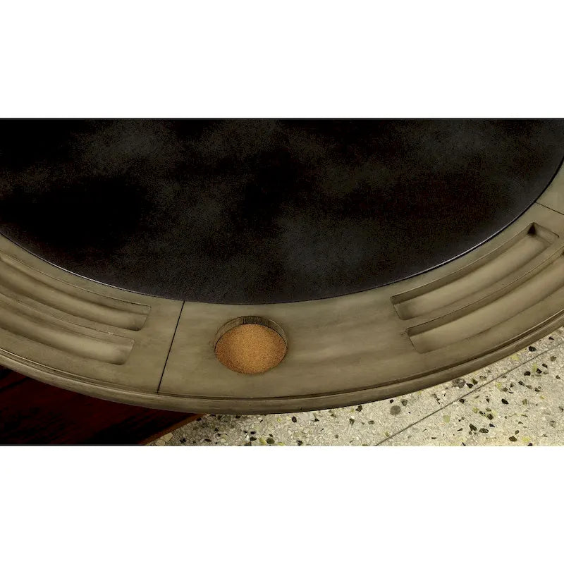 Traditional-Style Grey Solid Wood Game Table