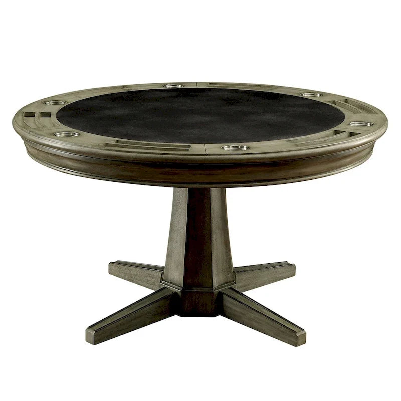 Traditional-Style Grey Solid Wood Game Table