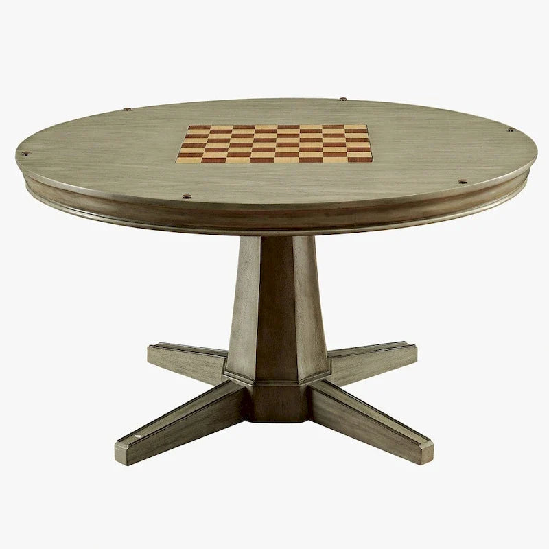 Traditional-Style Grey Solid Wood Game Table