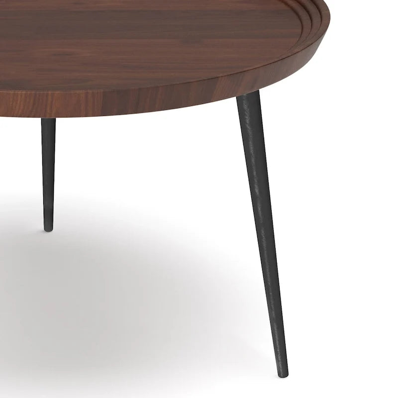 Modern Industrial Coffee Table in Cognac - 30 d x 30 w x 16 h