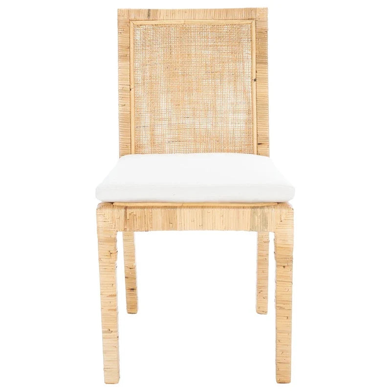 Sedie da pranzo in rattan (cuscini inclusi, set da 2) - Larghezza 21.7 x Lunghezza 18.1 x Altezza 38.6 - Larghezza 22 x Profondità 18 x Altezza 39