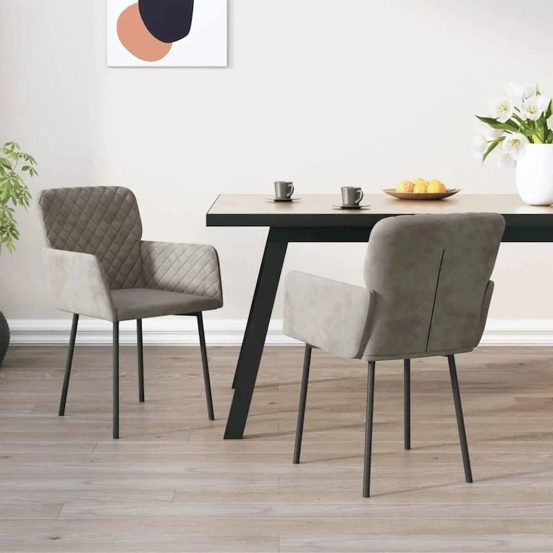 Dining Chairs 2 Pcs Accent Upholstered Chair for Living Room Velvet - 20.3 x 24 x 30.9