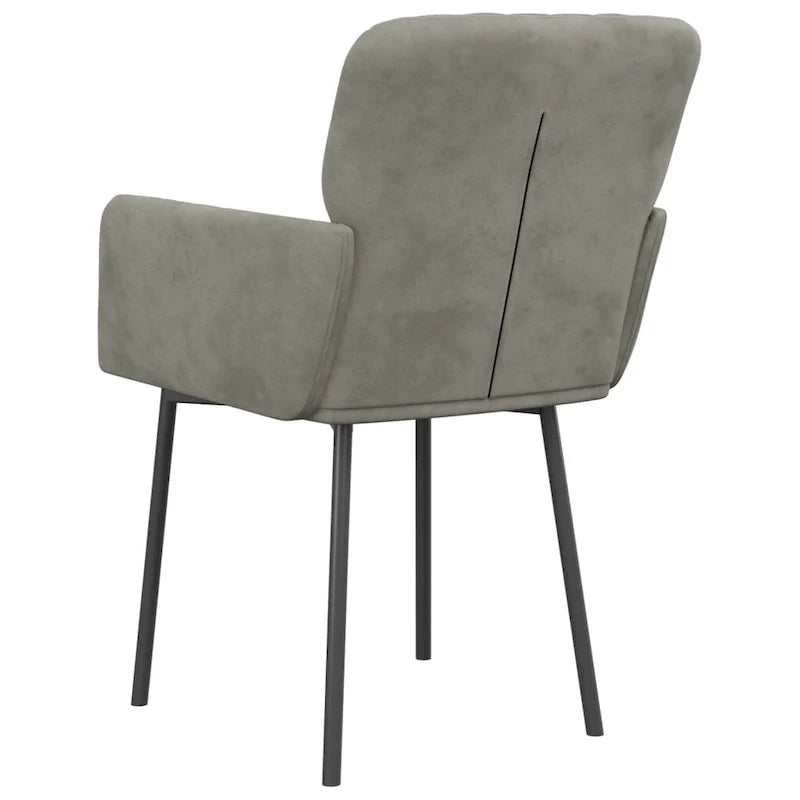 Set di 2 sedie da pranzo imbottite d'accento per il soggiorno, in velluto - 20.3 x 24 x 30.9