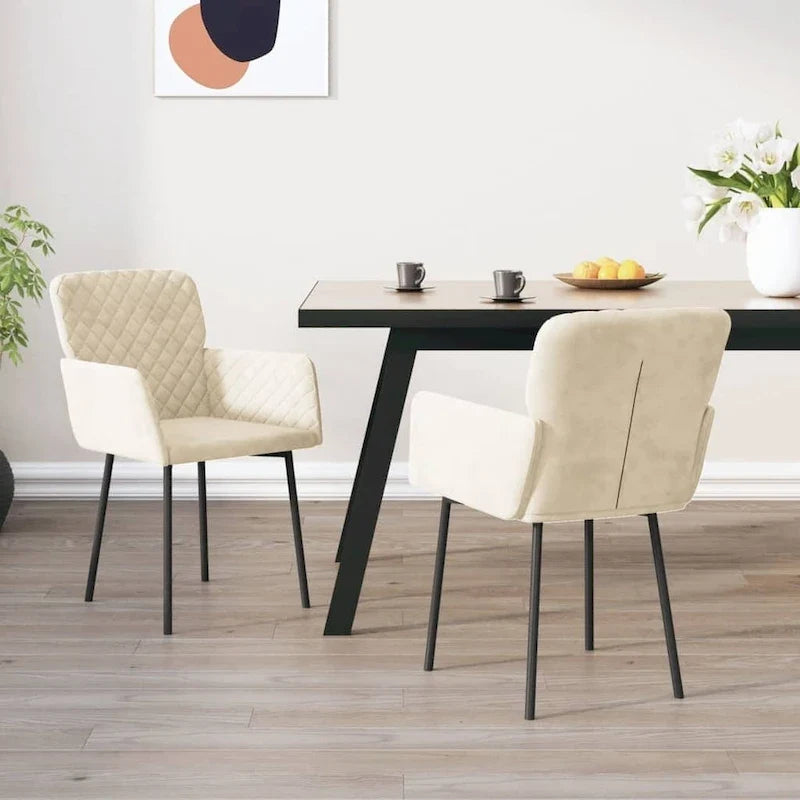 Dining Chairs 2 Pcs Accent Upholstered Chair for Living Room Velvet - 20.3 x 24 x 30.9
