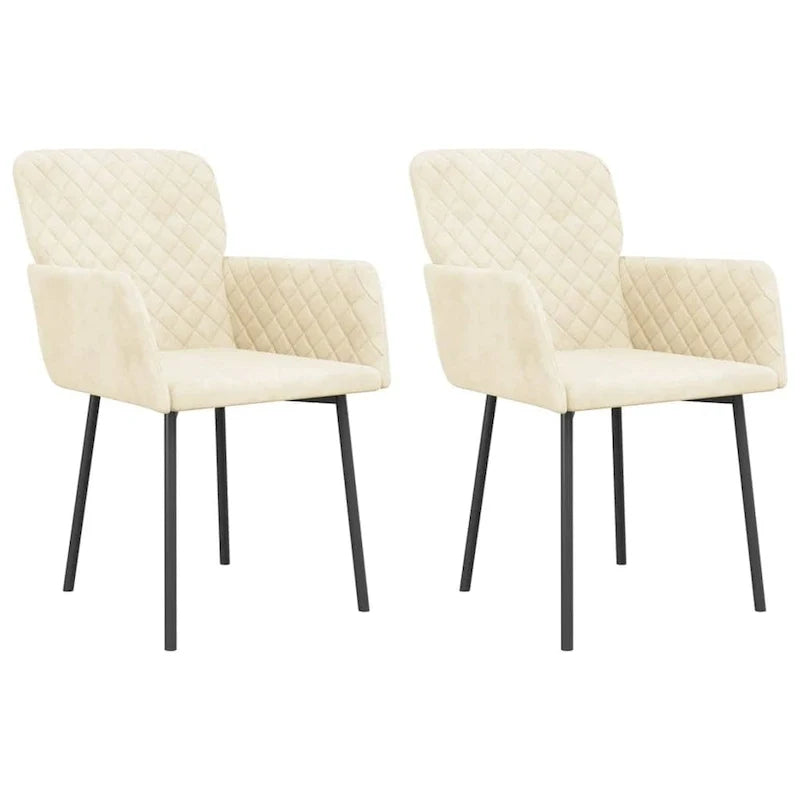 Dining Chairs 2 Pcs Accent Upholstered Chair for Living Room Velvet - 20.3 x 24 x 30.9