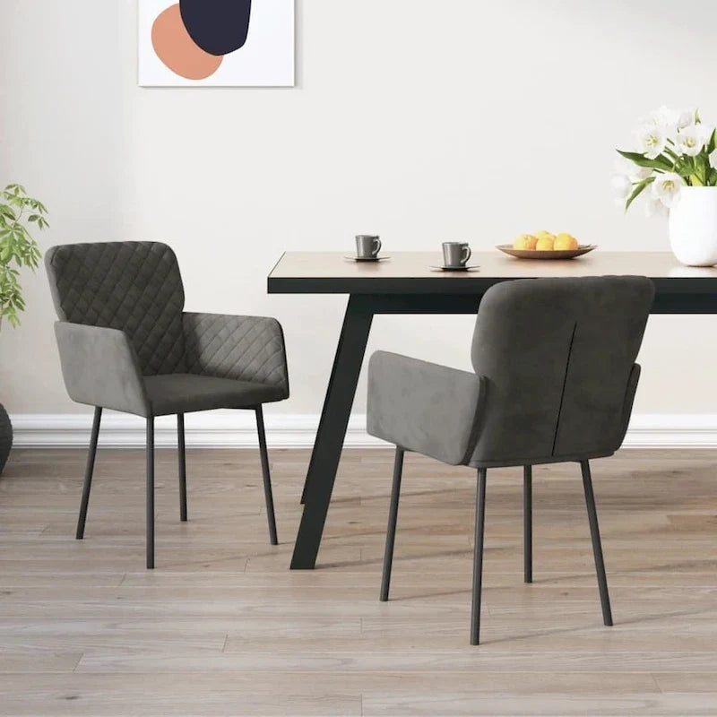 Dining Chairs 2 Pcs Accent Upholstered Chair for Living Room Velvet - 20.3 x 24 x 30.9