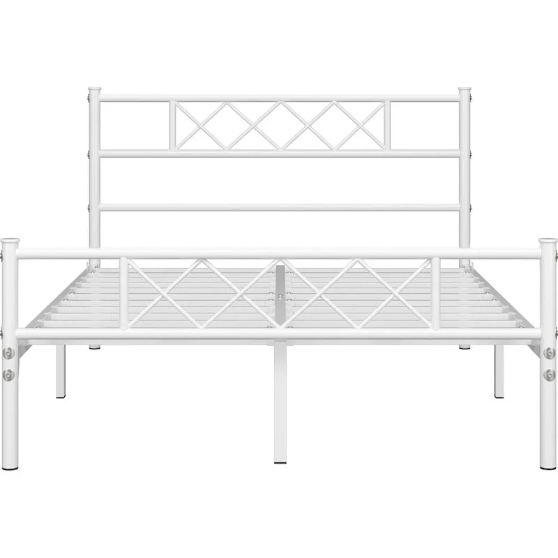 Yaheetech Metal Bed Frame Mattress Foundation with Slatted Bed Base