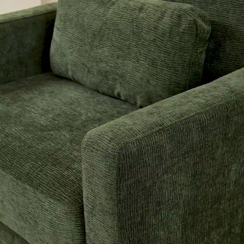 Nowoczesny fotel akcentowy z szenilu do salonu