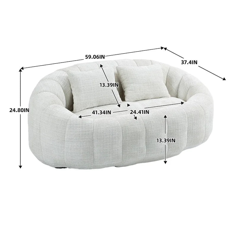 Fotel-worek z szenilu, leniwa sofa