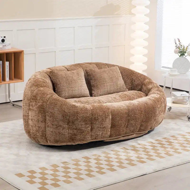 Fotel-worek z szenilu, leniwa sofa