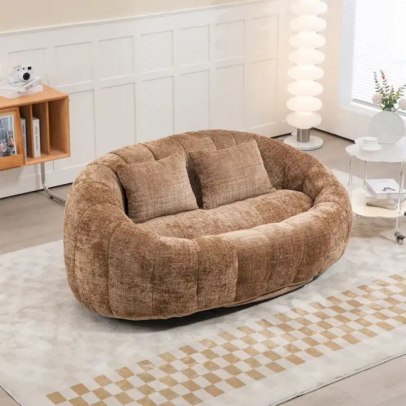 Fotel-worek z szenilu, leniwa sofa