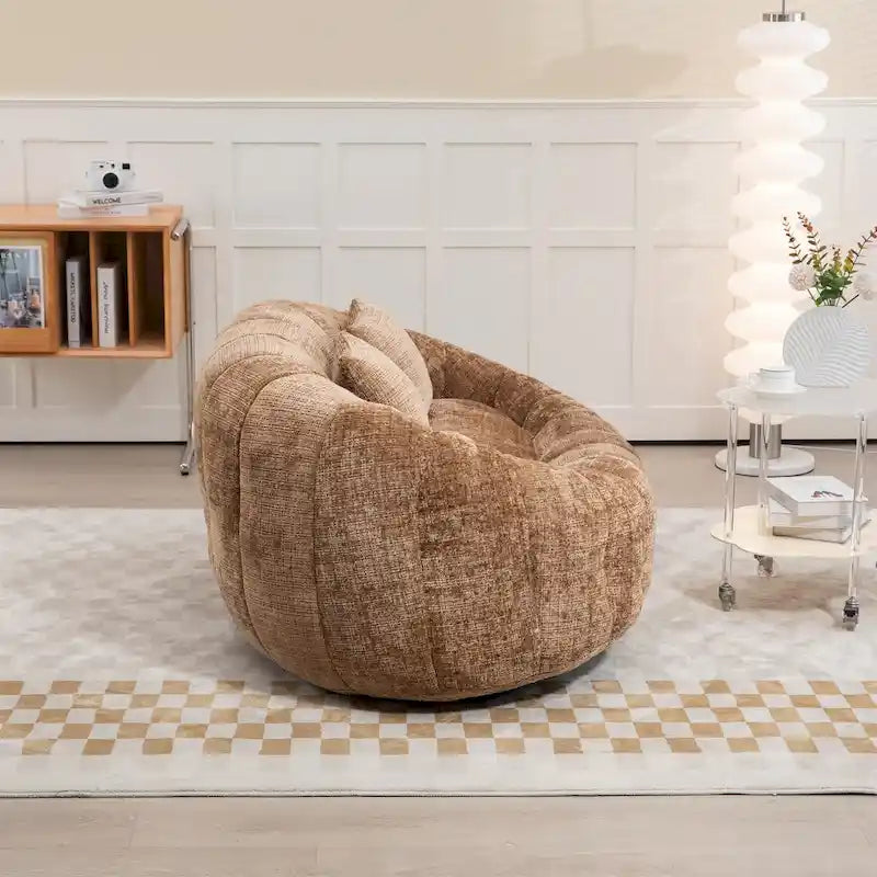 Fotel-worek z szenilu, leniwa sofa