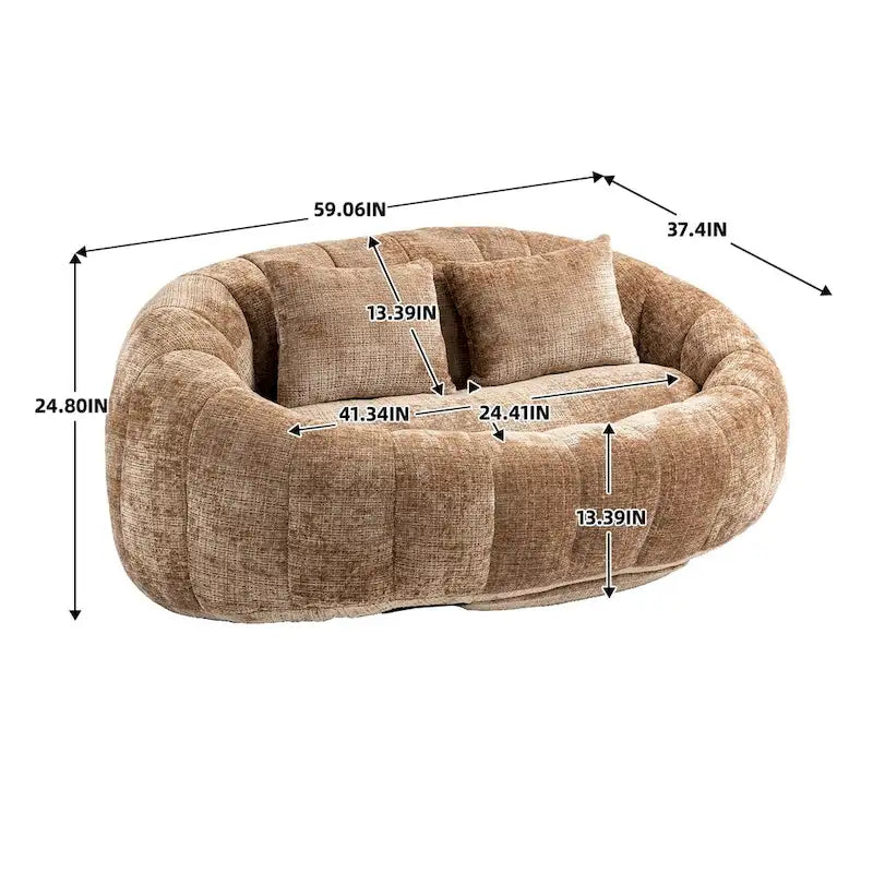 Fotel-worek z szenilu, leniwa sofa