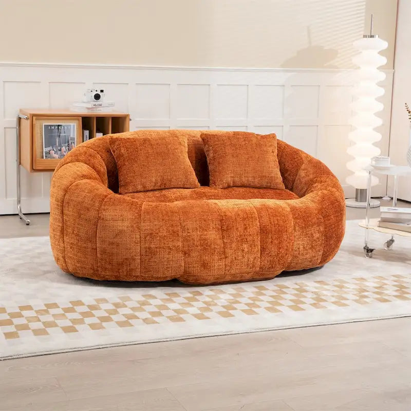 Fotel-worek z szenilu, leniwa sofa