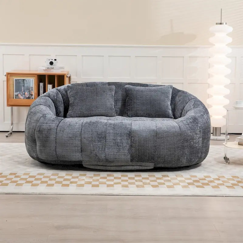 Fotel-worek z szenilu, leniwa sofa