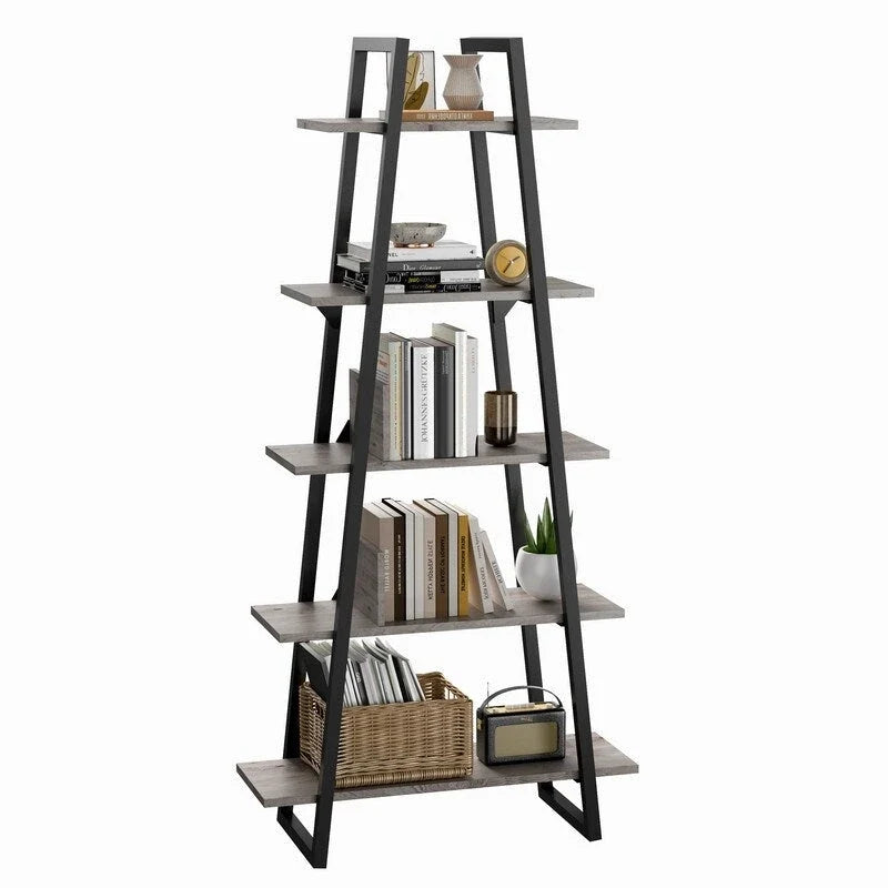 Trapezoidal cardboard bookshelf