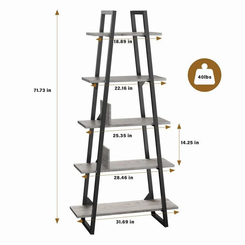 Trapezoidalna tekturowa biblioteczka