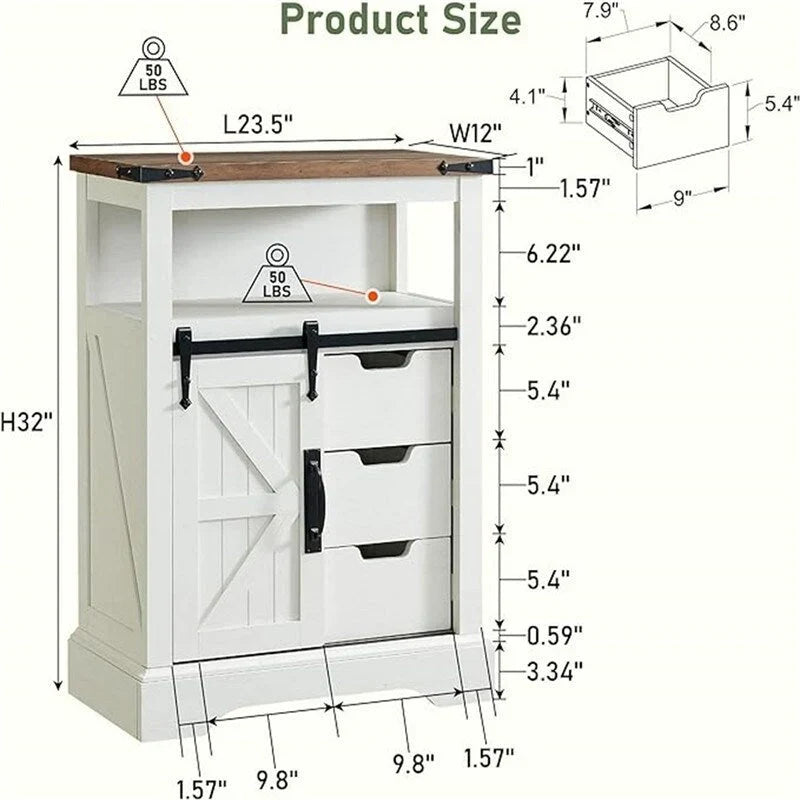 Mobiletto da bagno da terra - 12D x 23.5W x 32H